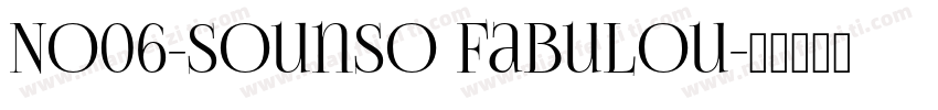 No06-Sounso Fabulou字体转换